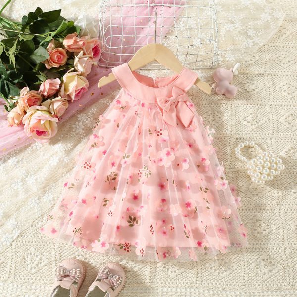Rochie-Roz-Fetite-cu-Floricele-Valeria6.jpg Rochie Roz Fetite cu Floricele Valeria - 6-9 luni
