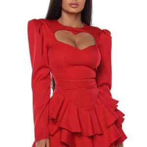 Rochie cu inima si volane