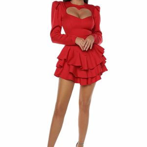 Rochie cu inima si volane