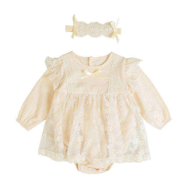 Rochita Fetite Bumbac Crem Jessie - 2-3 ani