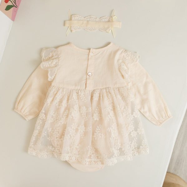 Rochita Fetite Bumbac Crem Jessie - 2-3 ani