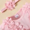 Rochita-Fetite-Roz-cu-Floricele-Daria4.jpg Rochiță Fetițe Roz cu Floricele Daria - 6-9 luni