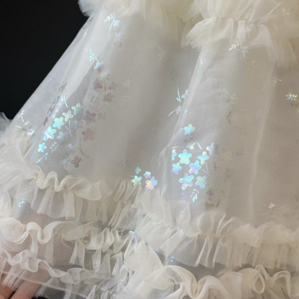Rochiță Prințesă Fetițe Ivoire Tulle Strălucitor Inna - 7-8 ani