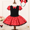 Rochiță Roșie Minnie cu Cordeluță pentru Fetițe Elisa - 18-24 luni