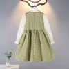 Rochita Verde Fetite cu Broderie Anora - 2-3 ani