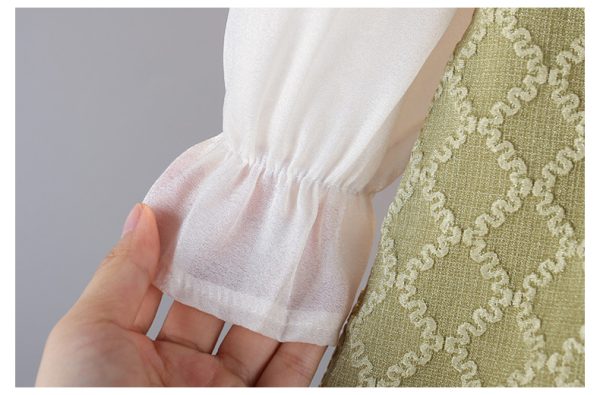 Rochita Verde Fetite cu Broderie Anora - 2-3 ani