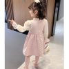 Rochita Roz Fetite cu Broderie Anora - 2-3 ani