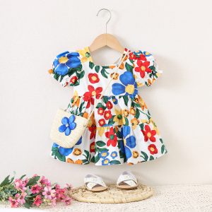 Rochita-cu-Poseta-cu-Floricele-Marta2.jpg Rochiță cu Poșetă cu Floricele Marta - 6-12 luni
