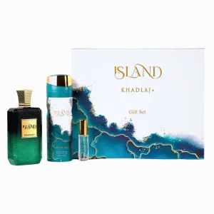 Set Parfum Khadlaj Island 100ml+ Body Spray 200ml+ Mini Parfum 8ml