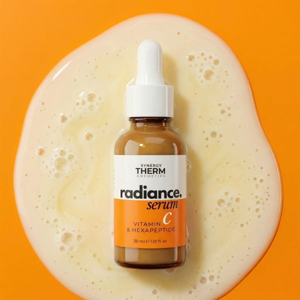 Ser iluminator și antioxidant cu Vitamina C,  Radiance Serum, cu Vitamina C lipozomală și Hexapeptide