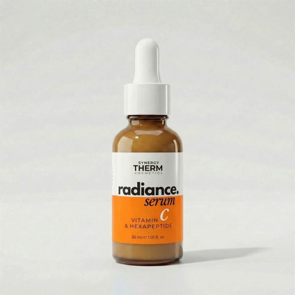 Ser iluminator și antioxidant cu Vitamina C,  Radiance Serum, cu Vitamina C lipozomală și Hexapeptide