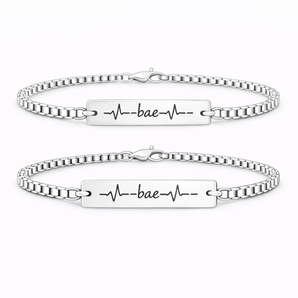 Set 2 Bratari Personalizate Bae cu Argint