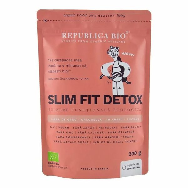 Slim Fit Detox, pulbere functionala ecologica Republica BIO, 200 g - Default