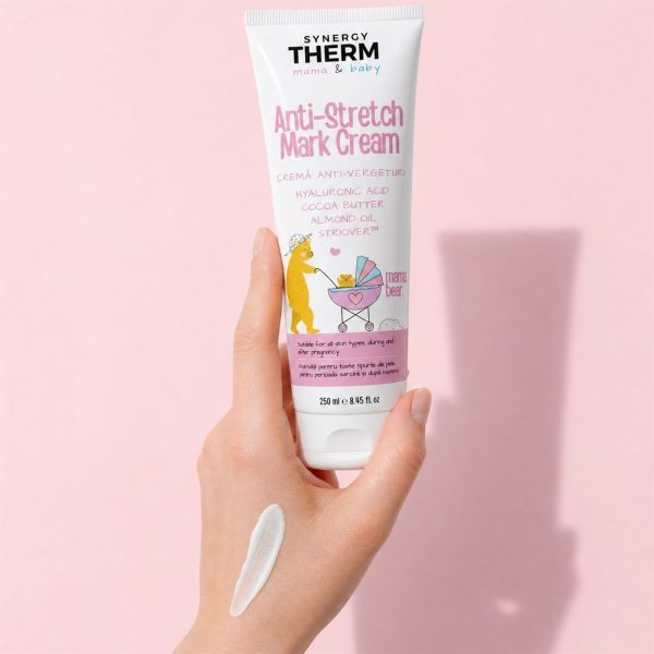 Synergy Therm Mama & Baby - Cremă Anti-Vergeturi cu Acid Hialuronic și Striover™, 250 ml