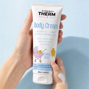 Synergy Therm Mama & Baby - Cremă de Corp pentru Bebeluși / Baby Body Cream, cu Aloe Vera, Unt de Shea, Glicerină, Pentru Pielea Sensibilă, Testat