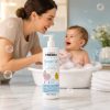 Synergy Therm Mama & Baby - Gel de Duș 2 în 1 cu Apă Termală, Pronalen® Sensitive Skin și Extracte Calmante, pentru Piele Sensibilǎ, 400 ml