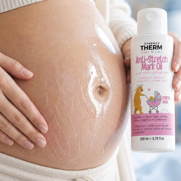 Synergy Therm Mama & Baby - Ulei Anti-Vergeturi cu Centella Asiatica și Vitamina E, 200 ml