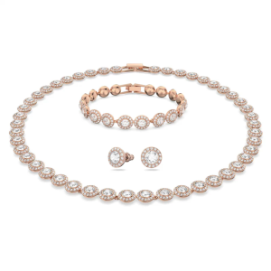 Set Angel Brățară+Colier+Cercei Cadou Rose Gold