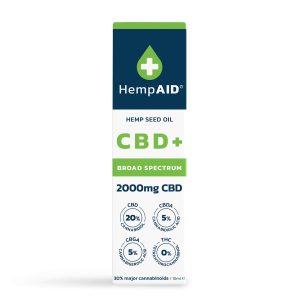 Ulei de canepa cu 2000mg CBD, 500mg CBDA, 500mg CBGA, broad spectrum, HempAID, natural, 10ml - Default