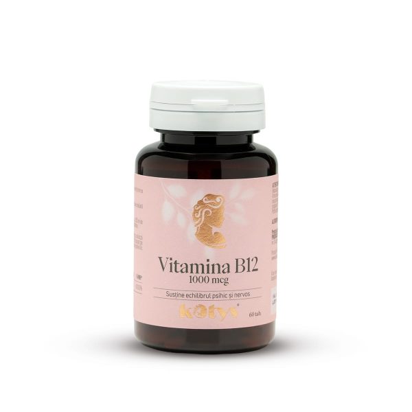 Vitamina B12 1000 mcg -- 60 tablete pentru susținerea sistemului nervos și echilibrului psihic, Kotys