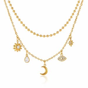 Colier Luna Placat cu Aur 18k