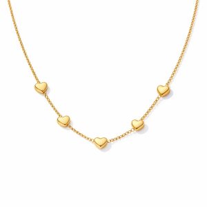 Colier Multi Heart Placat cu Aur 18k