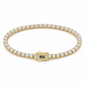 Bratara Monaco Tennis Gold Cu Aur 6MM