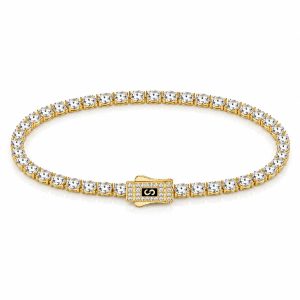 Bratara Monaco Tennis Gold Cu Aur 4MM