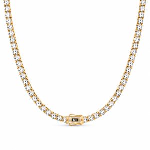 Colier Monaco Tennis Gold cu Aur 6MM