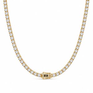 Colier Monaco Tennis Gold cu Aur 4MM