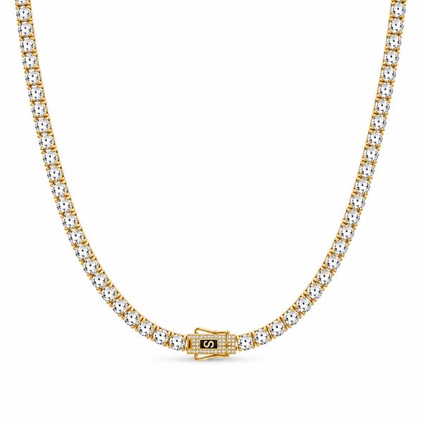 Colier Monaco Tennis Gold cu Aur 4MM