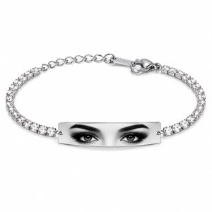 Bratara Personalizata Eyes Tennis Silver cu Argint