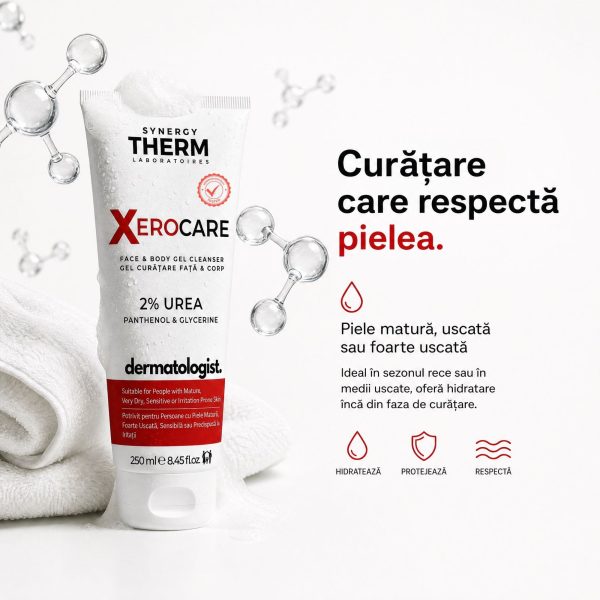 Xerocare-Gel-De-Curatare-Bland-Pentru-Fata-Si-Corp-Cu-2-Uree-Pantenol-Si-Glicerina-250ml-2.jpg Xerocare Gel De Curățare Blând Pentru Față Și Corp, Cu 2% Uree, Pantenol Și Glicerină - 250ml