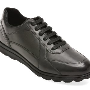 Pantofi sport GEOX negri, U45GRA, din piele naturala