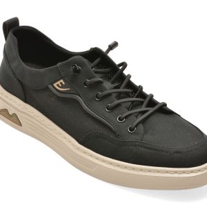Pantofi sport OTTER negri, T9329, din material textil