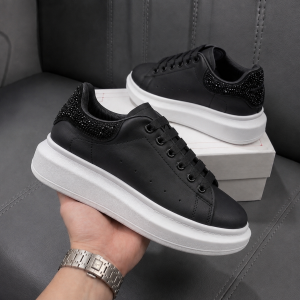 Adidasi dama casual negri cu alb   diamond 111D