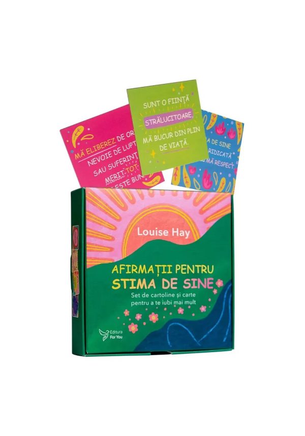 Afirmatii pentru stima de sine. Set de cartoline si carte pentru a te iubi mai mult