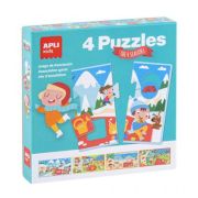 Puzzle Anotimpuri, Apli, 4 piese/puzzle
