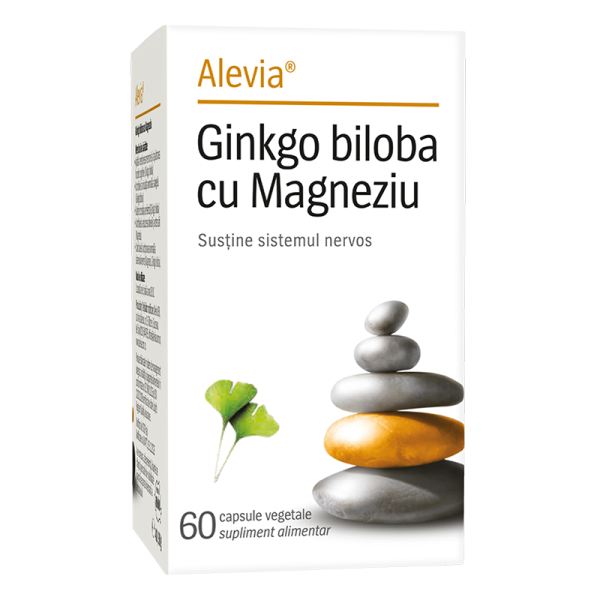 alevia-ginko-biloba-mg.png Ginkgo Biloba cu Magneziu, 60 capsule vegetale, Alevia