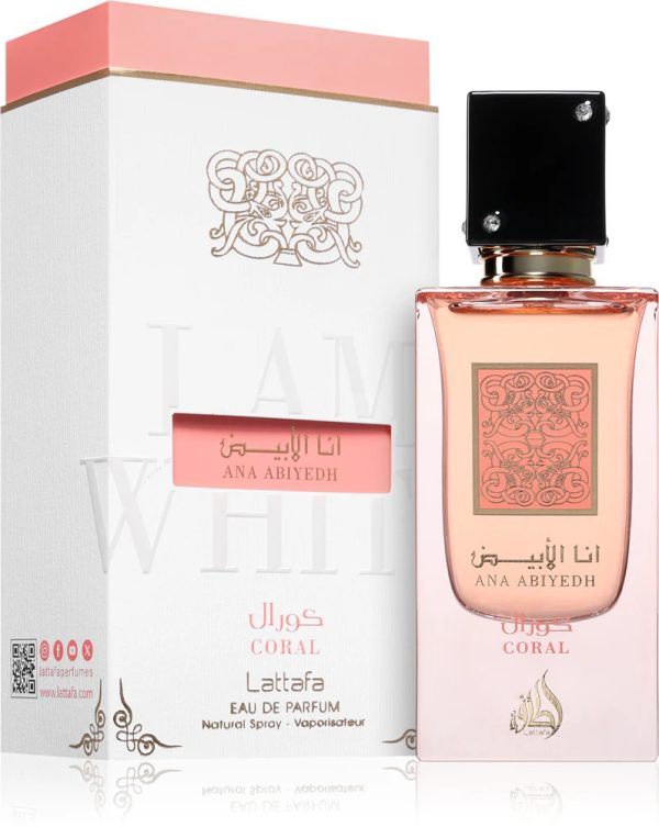 Ana Abiyedh Coral Lattafa 60 ml, apa de parfum, unisex - Original Dubai