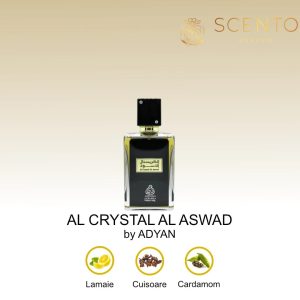 Apă de parfum ADYAN, AL CRYSTAL AL ASWAD, barbat, 100ML - Original Dubai