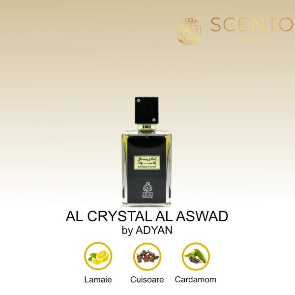 Apă de parfum ADYAN, AL CRYSTAL AL ASWAD, barbat, 100ML - Original Dubai