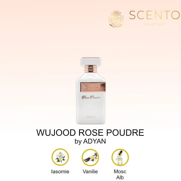 Apa de parfum Adyan, WUJOOD ROSE POUDRE, unisex, 100ml - Original Dubai