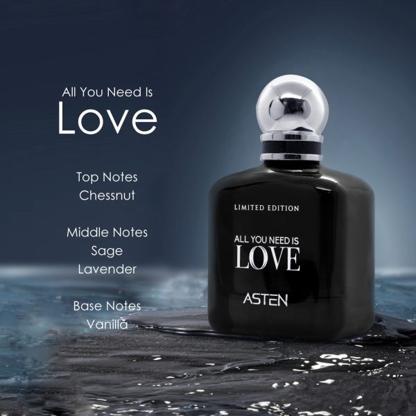 Apă de parfum All you need is love, Asten, barbati, 100 ml - Original Dubai