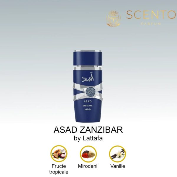 Apă de parfum Asad Zanzibar by Lattafa, barbati, 100ml - Original Dubai
