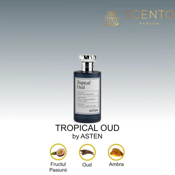 Apa de parfum Asten, Tropical Oud, unisex, 100 ml - Original Dubai