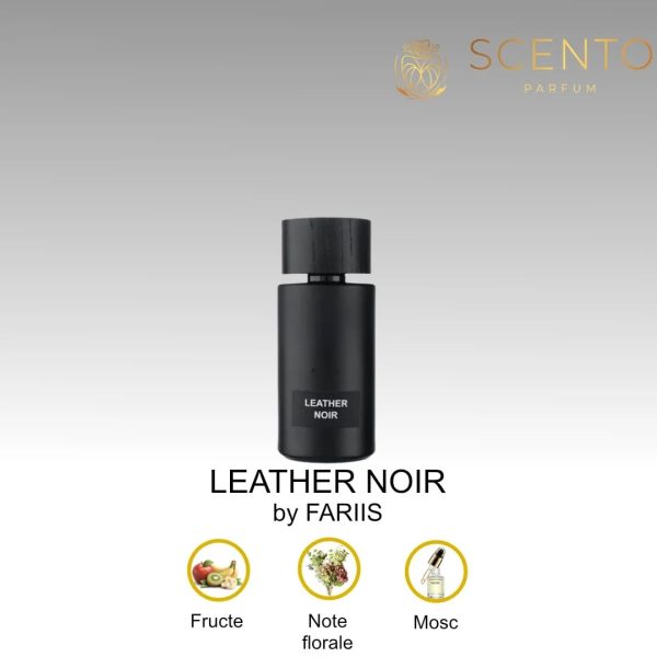 Apa de Parfum Leather Noir, Fariis, barbati - 100ml