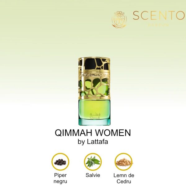 Apa de parfum, QIMMAH WOMEN by Lattafa, 100ml, femei - Original Dubai