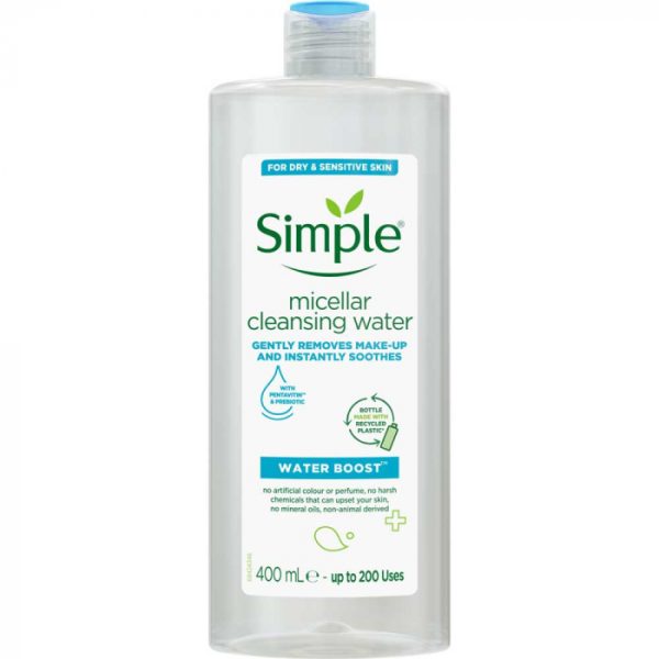 Apa Micelara pentru Ten uscat si Sensibil, Simple Water Boost, 400 ml