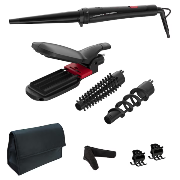 aparat-de-coafat-9-in-1-rowenta-karl-largerfeld-cf422lf0-_2_.psd.png Aparat de coafat 9 in 1 ROWENTA x Karl Lagerfeld Infinite Looks CF422LF0 9 accesorii invelis ceramic 48 W varf rece negru & rosu